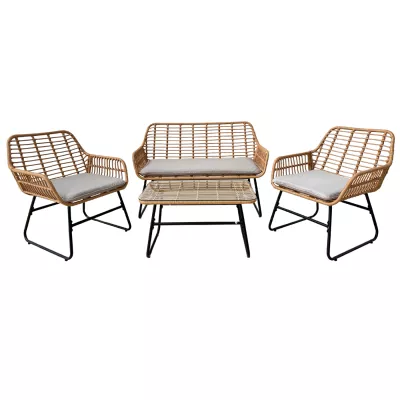 Velký zahradní set CHANEL - hnědý / černý / šedý