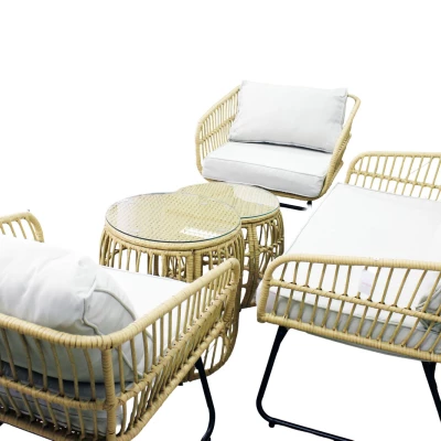 Sestava zahradního nábytku CHANEL - hnědá / černá / šedá