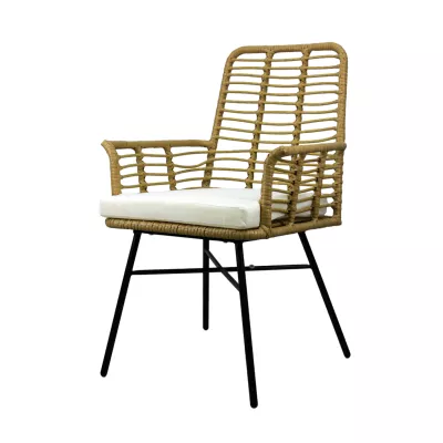 Jídelní zahradní sestava CHANEL - hnědá / černá