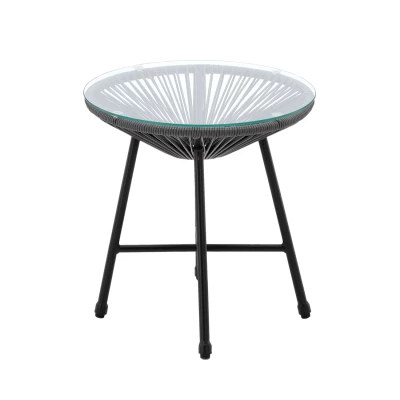 Designový zahradní set LAMBROS - šedý / černý