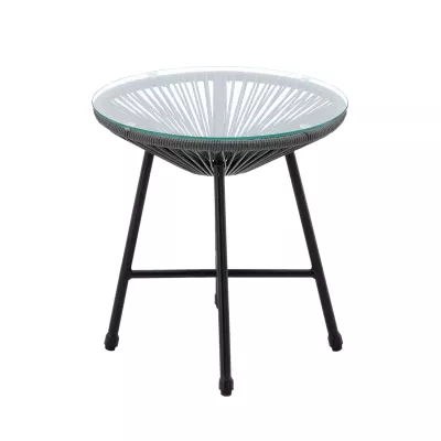 Designový zahradní set LAMBROS - šedý / černý