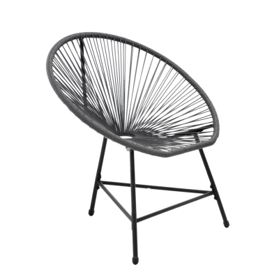 Designový zahradní set LAMBROS - šedý / černý