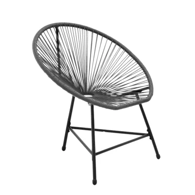 Designový zahradní set LAMBROS - šedý / černý