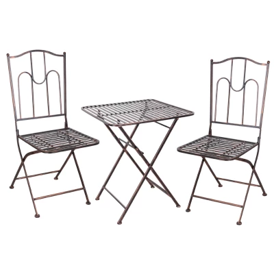 Sestava zahradního nábytku DALINDA - hnědá