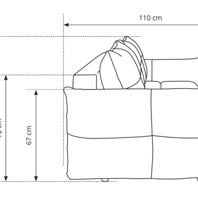Dvojsedačka s úložným prostorem CANMORE - popelavá