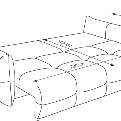 Dvojsedačka s úložným prostorem CANMORE - popelavá