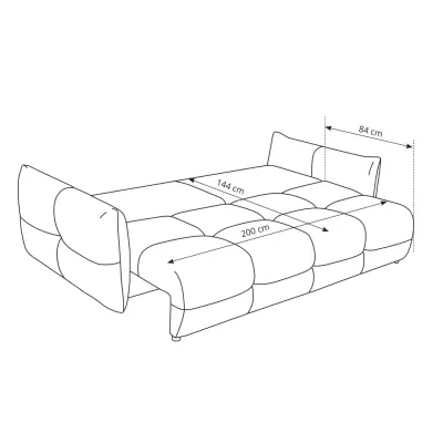 Dvojsedačka s úložným prostorem CANMORE - popelavá