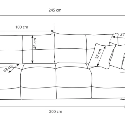 Dvojsedačka s úložným prostorem CANMORE - čokoládová