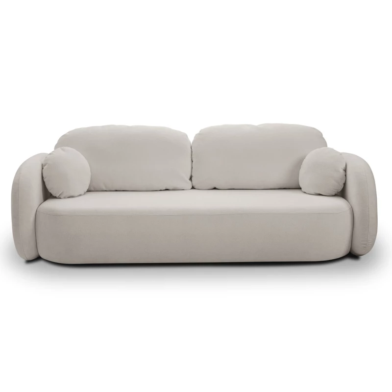 Rozkládací dvousedák s úložným prostorem COBOURG - světlý šedý 2