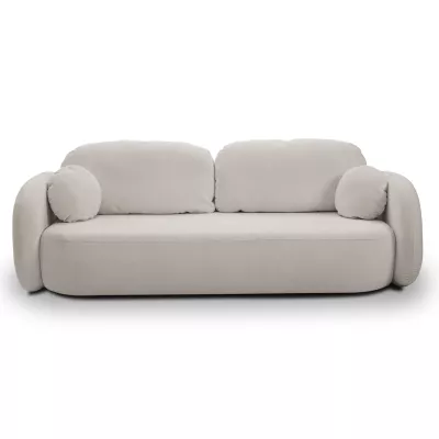 Rozkládací dvousedák s úložným prostorem COBOURG - světlý šedý 2