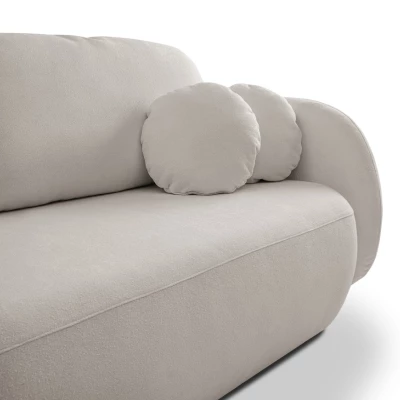 Rozkládací dvousedák s úložným prostorem COBOURG - světlý šedý 2