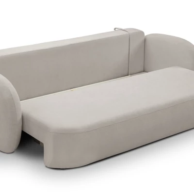 Rozkládací dvousedák s úložným prostorem COBOURG - světlý šedý 2