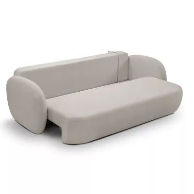 Rozkládací dvousedák s úložným prostorem COBOURG - světlý šedý 2