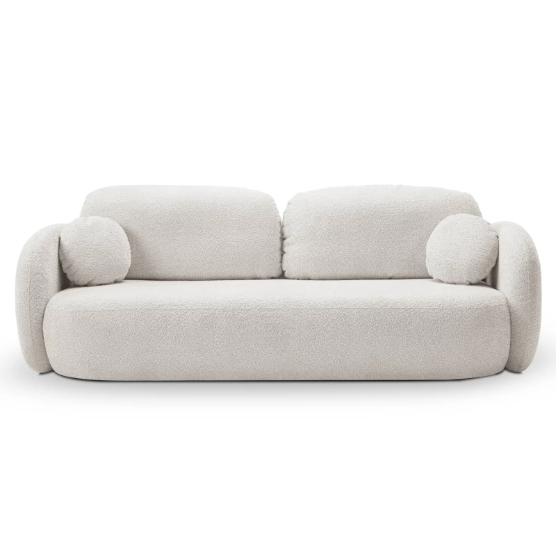 Rozkládací dvousedák s úložným prostorem COBOURG - světlý šedý 1