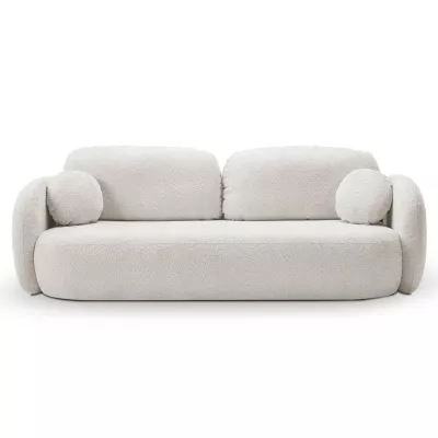 Rozkládací dvousedák s úložným prostorem COBOURG - světlý šedý 1