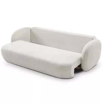 Rozkládací dvousedák s úložným prostorem COBOURG - světlý šedý 1