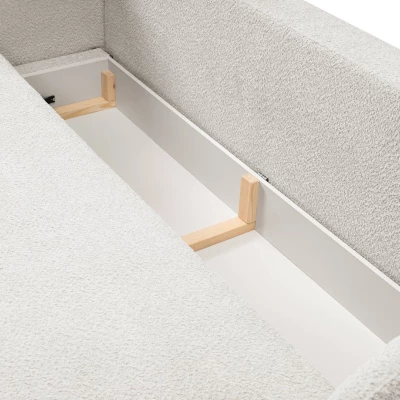 Rozkládací dvousedák s úložným prostorem COBOURG - světlý šedý 1