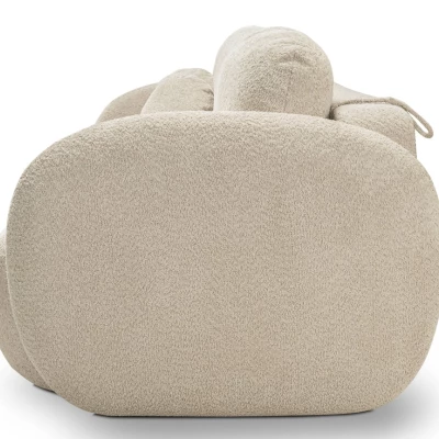 Rozkládací dvousedák s úložným prostorem COBOURG - světlý béžový