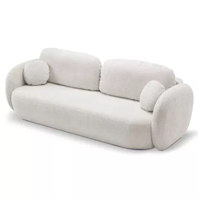 Rozkládací dvousedák s úložným prostorem COBOURG - světlý šedý 1