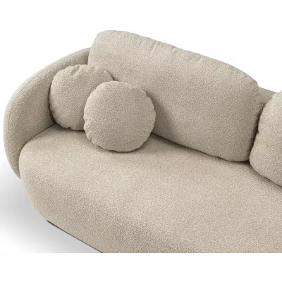 Rozkládací dvousedák s úložným prostorem COBOURG - světlý béžový