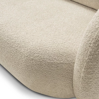 Rozkládací dvousedák s úložným prostorem COBOURG - světlý béžový