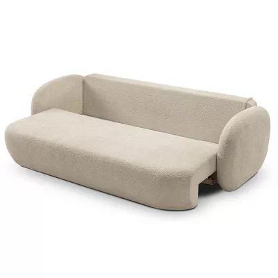 Rozkládací dvousedák s úložným prostorem COBOURG - světlý béžový