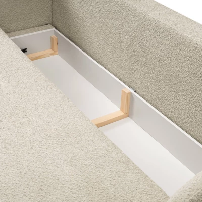 Rozkládací dvousedák s úložným prostorem COBOURG - světlý béžový