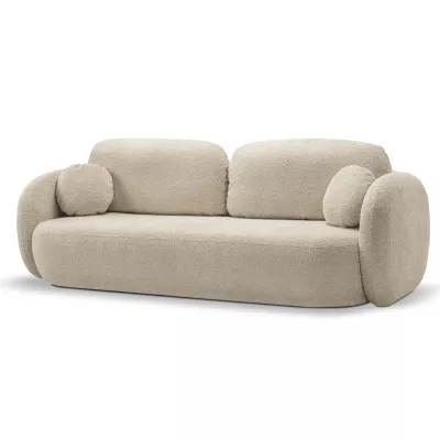 Rozkládací dvousedák s úložným prostorem COBOURG - světlý béžový