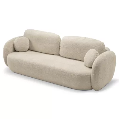 Rozkládací dvousedák s úložným prostorem COBOURG - světlý béžový