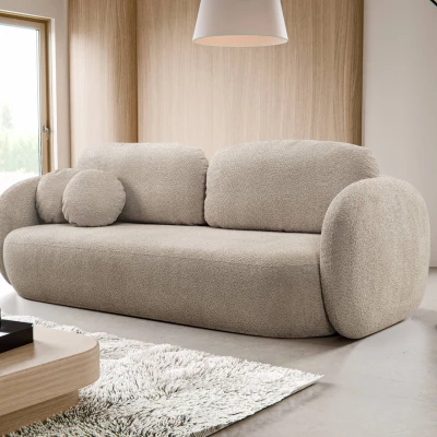 Rozkládací dvousedák s úložným prostorem COBOURG - béžový