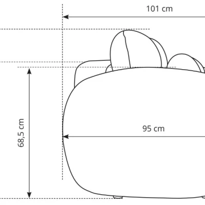 Rozkládací dvousedák s úložným prostorem COBOURG - světlý béžový