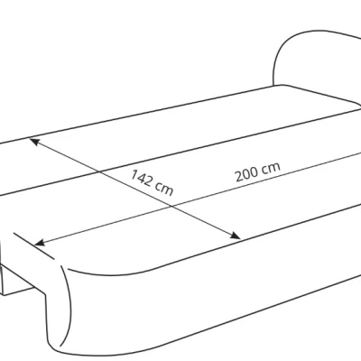 Rozkládací dvousedák s úložným prostorem COBOURG - světlý béžový