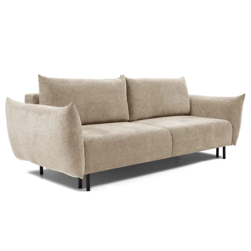 Rozkládací pohovka s úložným prostorem BANFF - béžová