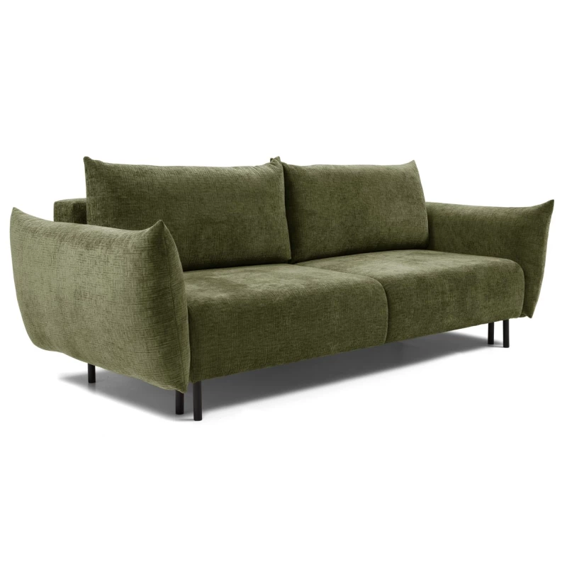 Rozkládací pohovka s úložným prostorem BANFF - olivová