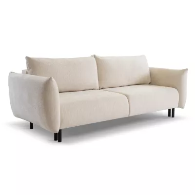 Rozkládací pohovka s úložným prostorem BANFF - světlá béžová