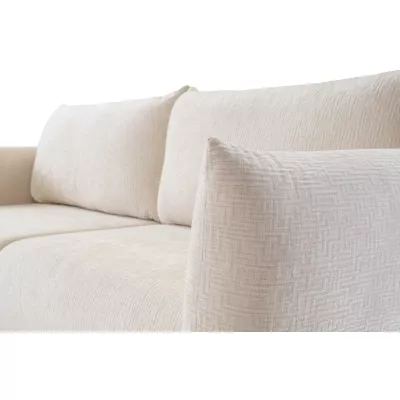 Rozkládací pohovka s úložným prostorem BANFF - světlá béžová