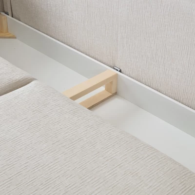 Rozkládací pohovka s úložným prostorem BANFF - světlá béžová