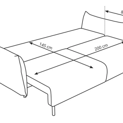 Rozkládací pohovka s úložným prostorem BANFF - béžová