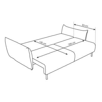 Rozkládací pohovka s úložným prostorem BANFF - béžová