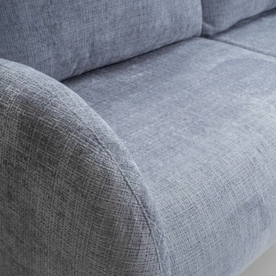 Rozkládací dvoumístná pohovka BARRIE - blankytná