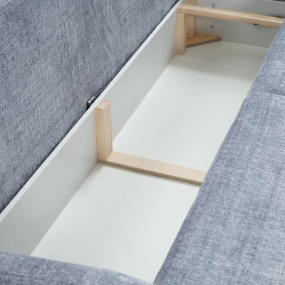 Rozkládací dvoumístná pohovka BARRIE - blankytná