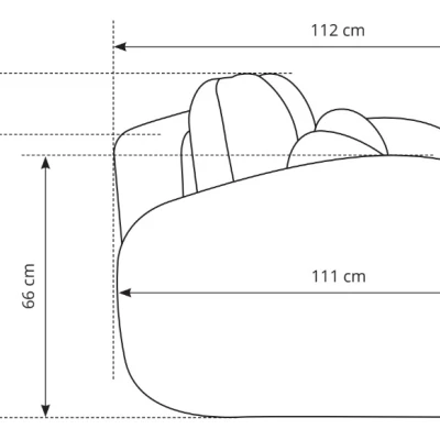 Rozkládací dvoumístná pohovka BARRIE - blankytná