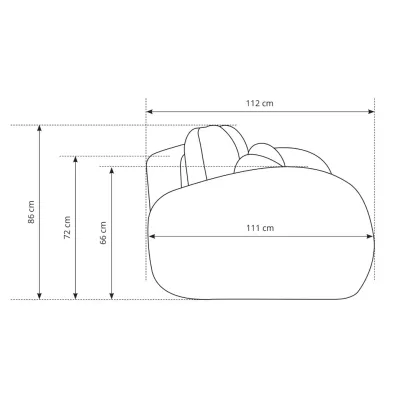 Rozkládací dvoumístná pohovka BARRIE - blankytná