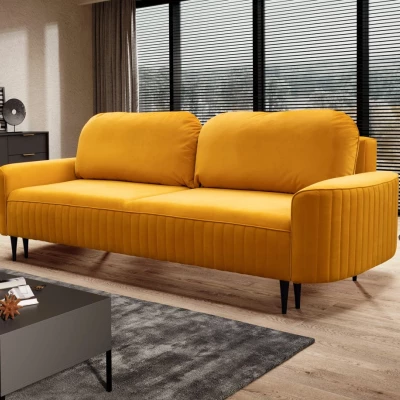 Rozkládací dvoumístná pohovka MONCTON - hořčicová