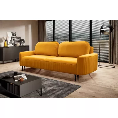 Rozkládací dvoumístná pohovka MONCTON - hořčicová