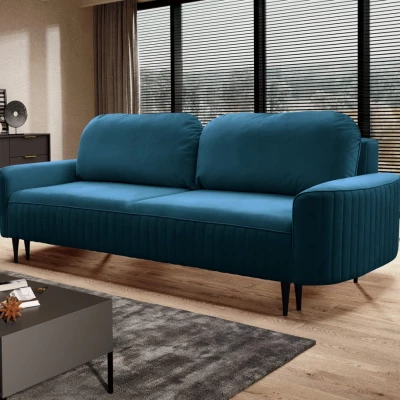 Rozkládací dvoumístná pohovka MONCTON - modrá