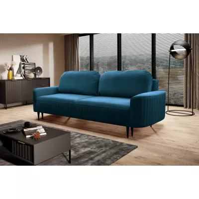 Rozkládací dvoumístná pohovka MONCTON - modrá