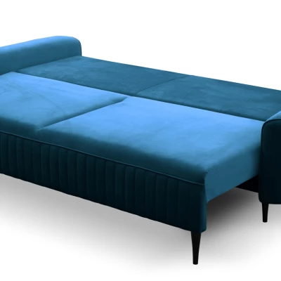 Rozkládací dvoumístná pohovka MONCTON - modrá