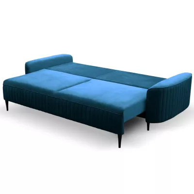 Rozkládací dvoumístná pohovka MONCTON - modrá