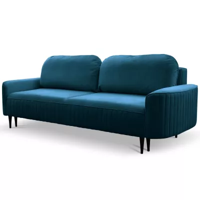 Rozkládací dvoumístná pohovka MONCTON - modrá